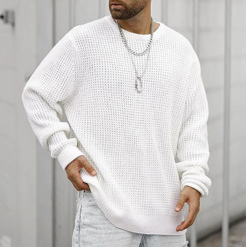 Herren Strukturierter Pullover mit Rundhalsausschnitt ModeGeist