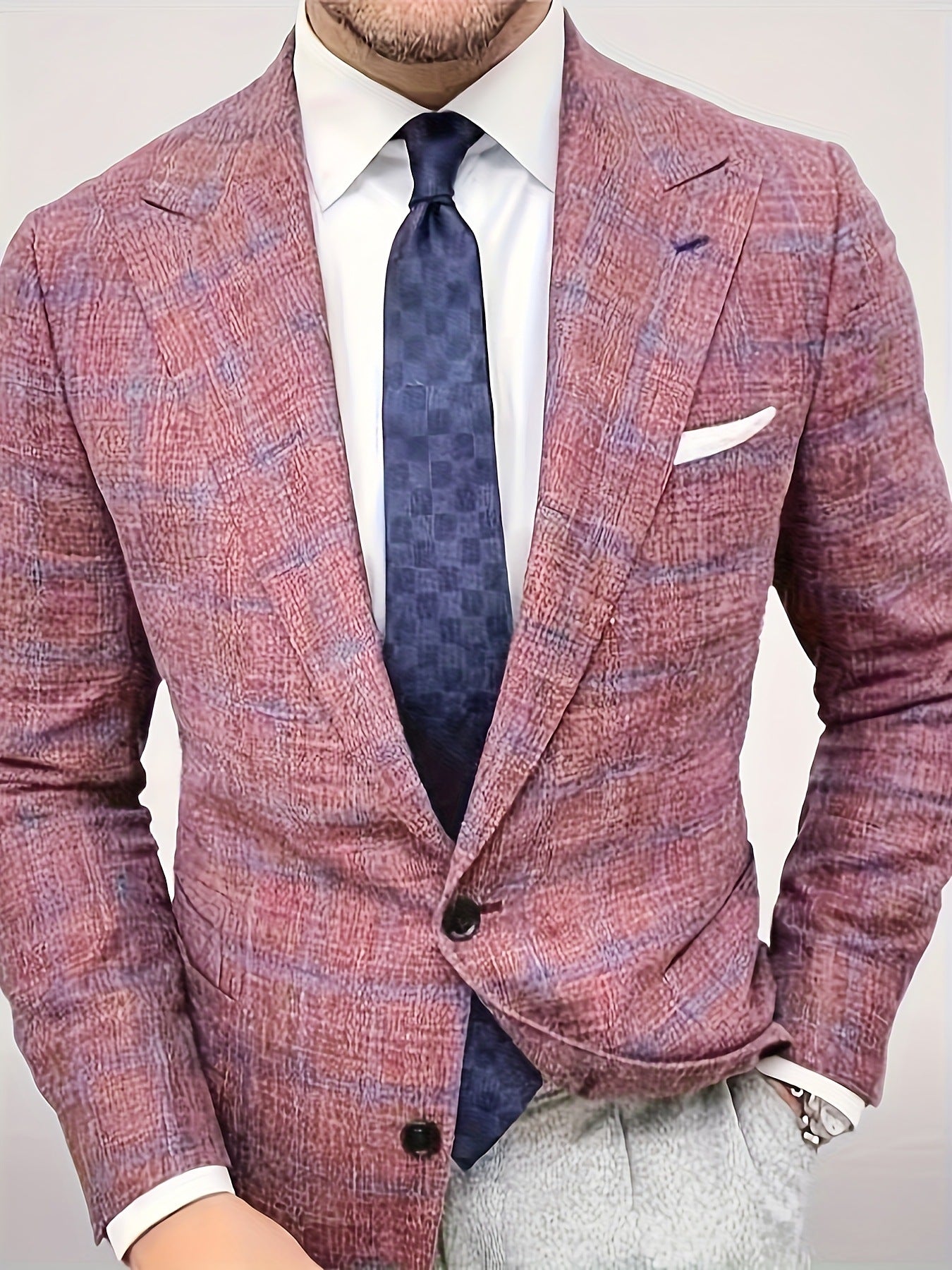Herren modischer kariert Blazer ModeGeist