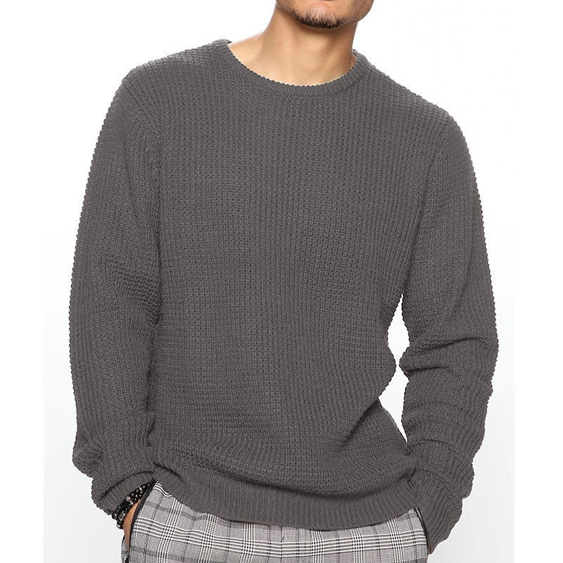 Herren komfortabler Strickpullover mit modischem Wabenmuster ModeGeist