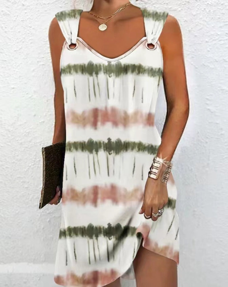 Modisches Damen Freizeitkleid mit Cut-Out und Farbverlauf - MODEGEIST