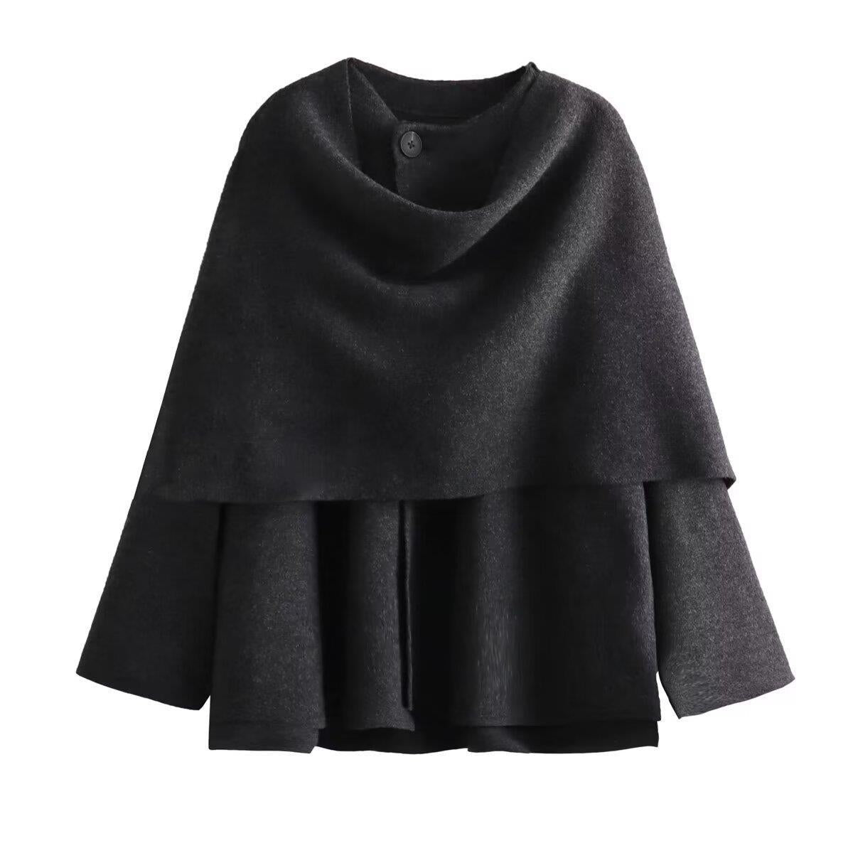 Damen modischer Umhangpullover aus weichem Material ModeGeist