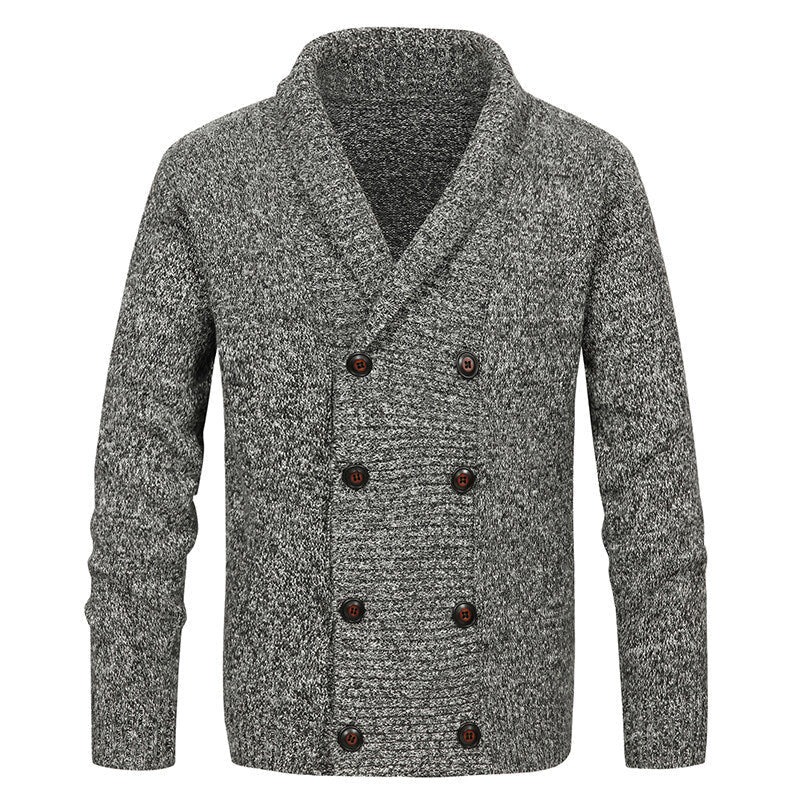 Herren Strickjacke mit modernem Schalkragen und dekorativen Knöpfen ModeGeist
