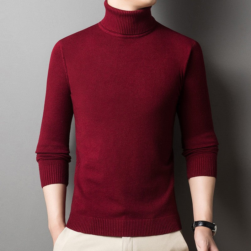 Herren figurbetonter Pullover mit Rollkragen ModeGeist