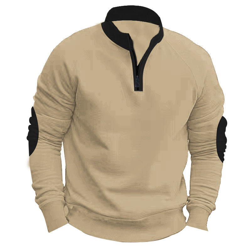 Herren Sweatshirt mit strukturiertem Reißverschluss ModeGeist