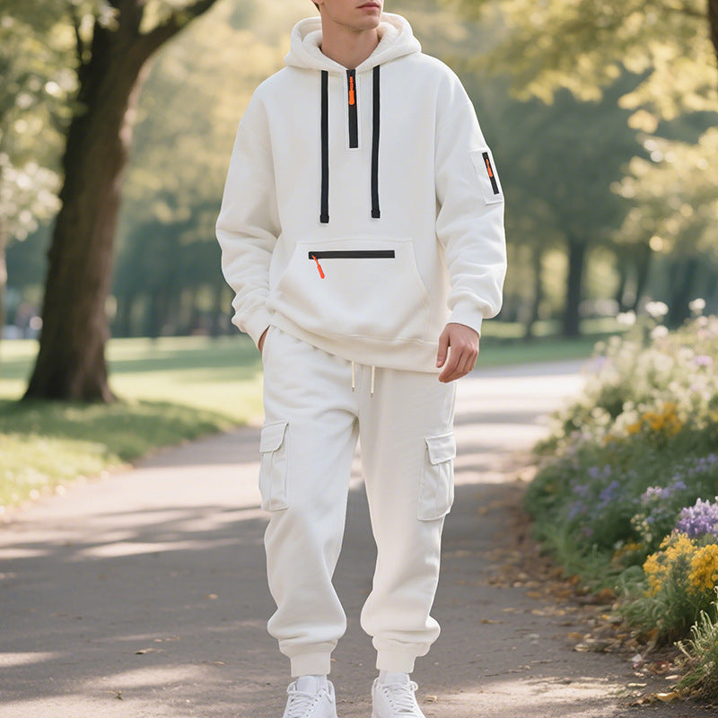 Herren sportliches Hoodie- und Cargo-Hosen-Set ModeGeist