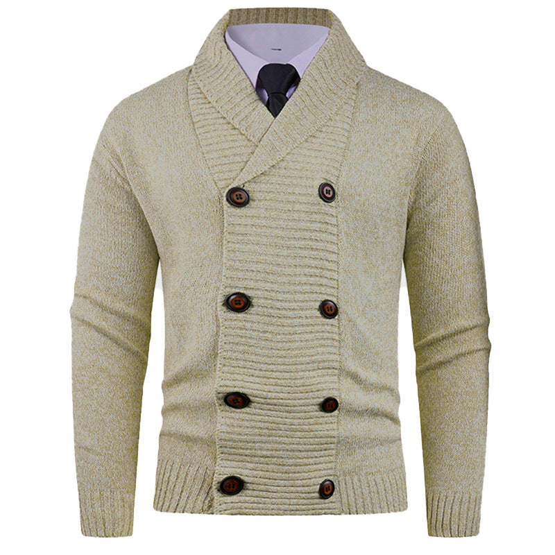 Herren Strickjacke mit modernem Schalkragen und praktischen Knopfdetails ModeGeist