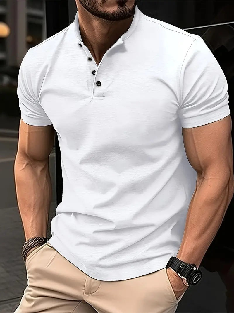 Herren Polohemd mit Knopfleiste und Kurzarm ModeGeist