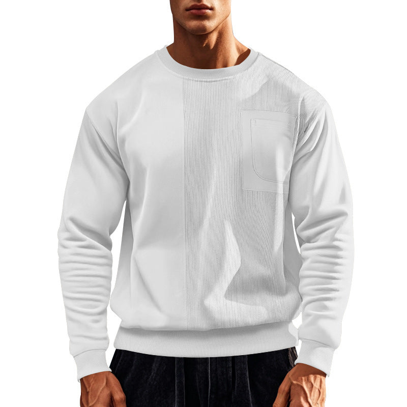 Herren Sportlicher Sweatshirt mit strukturiertem Design und praktischer Tasche ModeGeist