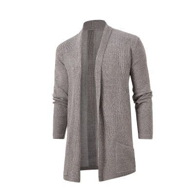 Herren Strickjacke mit offenem Schnitt und praktischen Taschen ModeGeist
