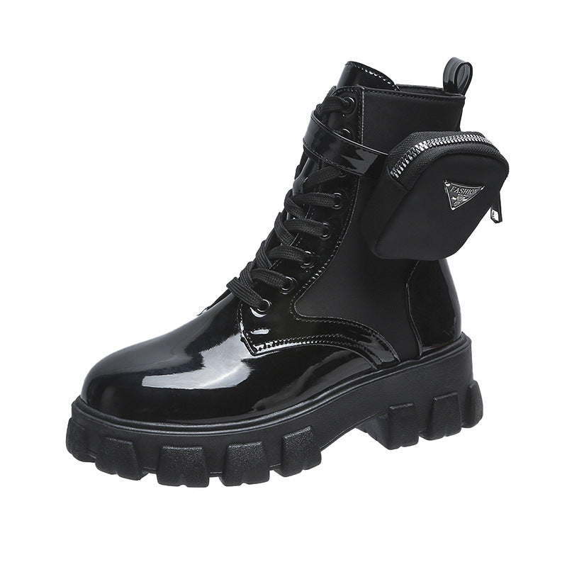 Damen Chunky Boots mit praktischem Seitentaschen-Design ModeGeist