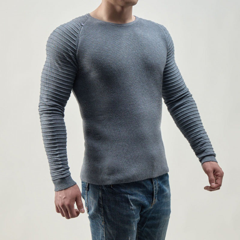 Herren Langärmliges T-Shirt mit modernen Rippstrukturen und körperbetonter Passform ModeGeist