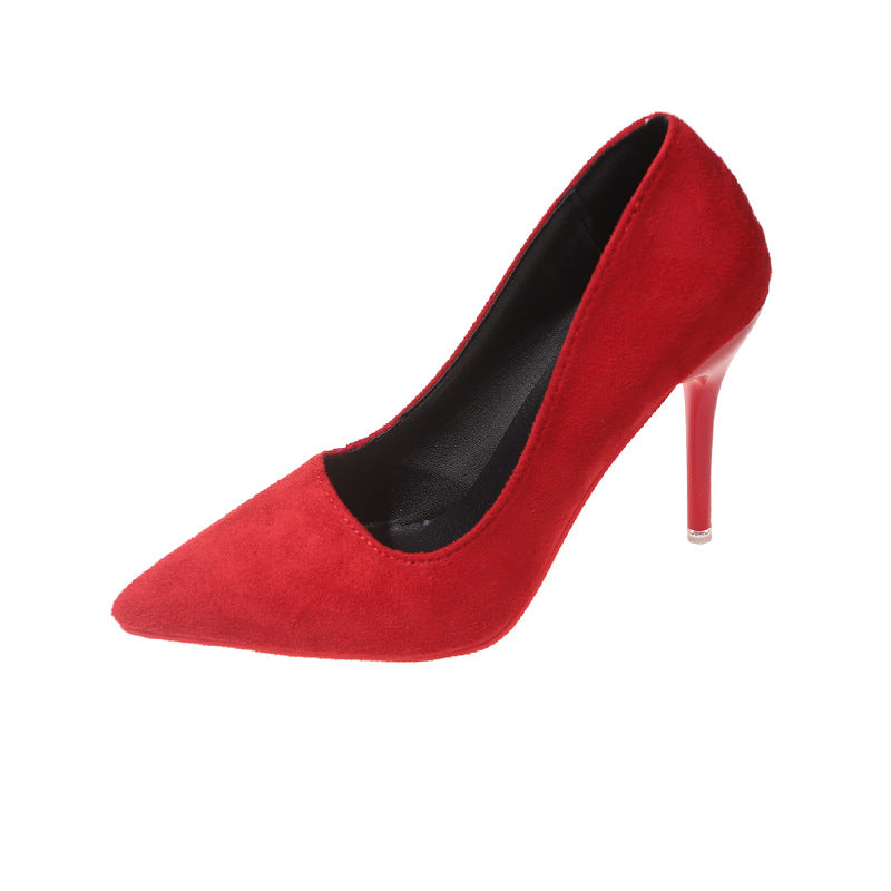 Damen Elegante spitze Pumps mit transparentem Absatz und weichem Obermaterial ModeGeist