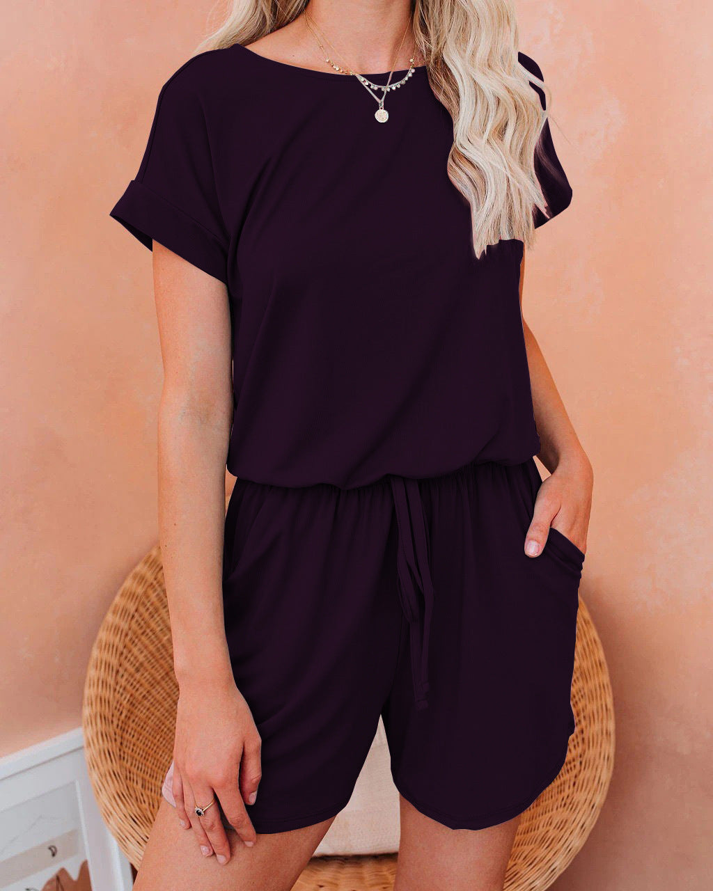 Bequemer Damen-Jumpsuit mit Gummibund und Taschen von MODEGEIST