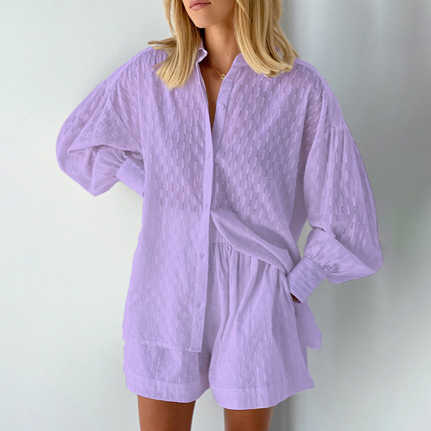 Damen Lässiges Oberteil und Shorts Set mit luftiger Passform ModeGeist