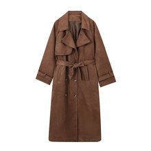 Damen eleganter Überziehmantel mit breitem Kragen ModeGeist