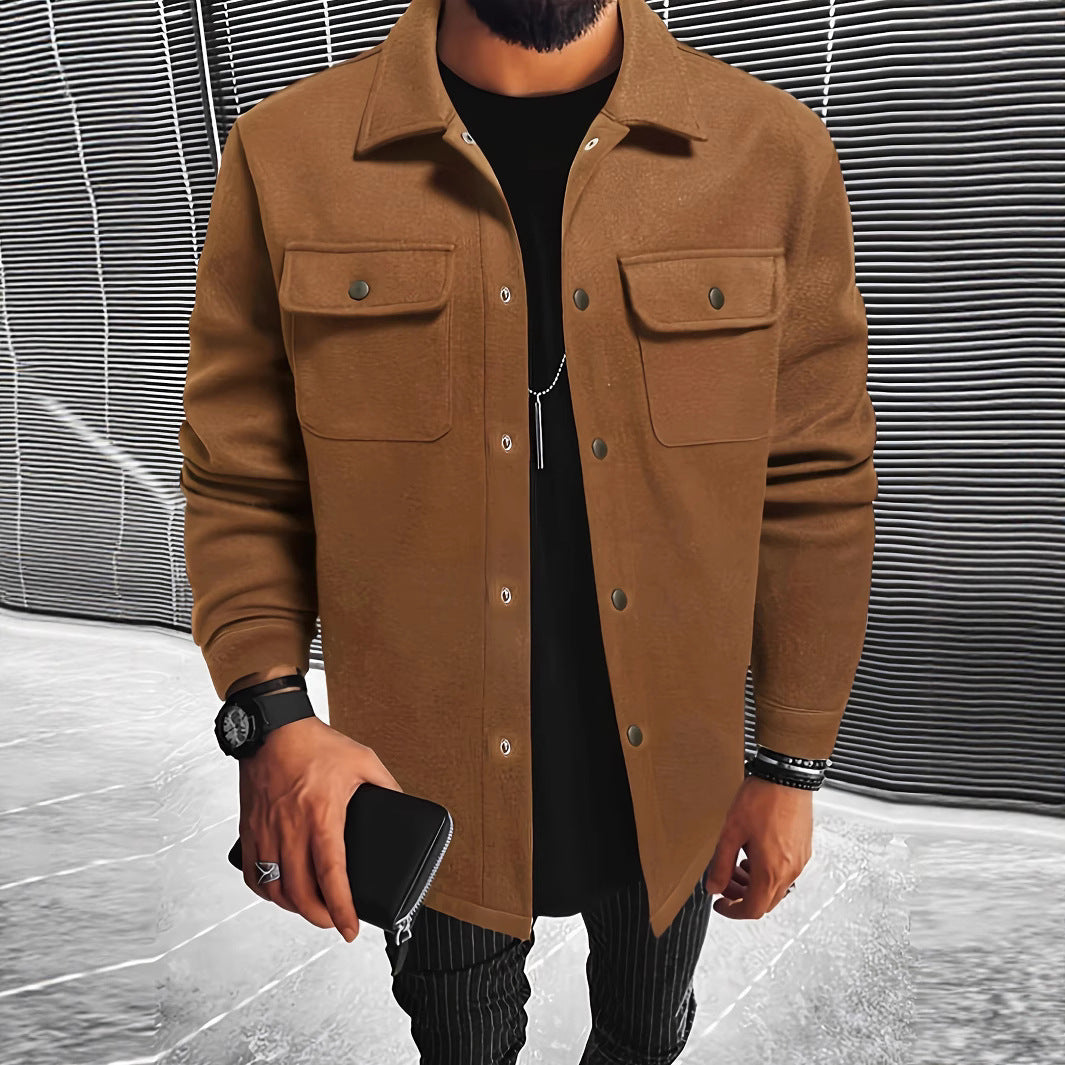 Herren Hemdjacke aus hochwertigem Wollmix ModeGeist