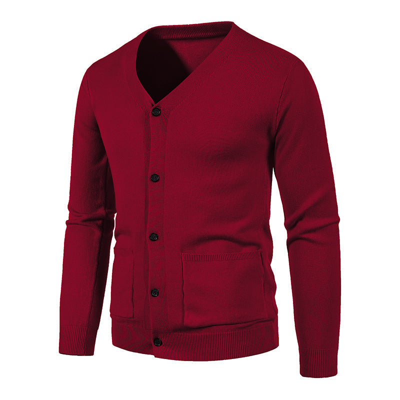 Herren Eleganter V-Ausschnitt Strickcardigan ModeGeist
