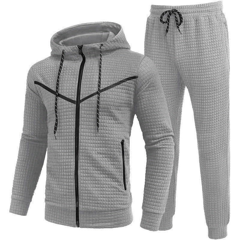 Herren Fleece-Jogginganzug mit strukturiertem Design ModeGeist