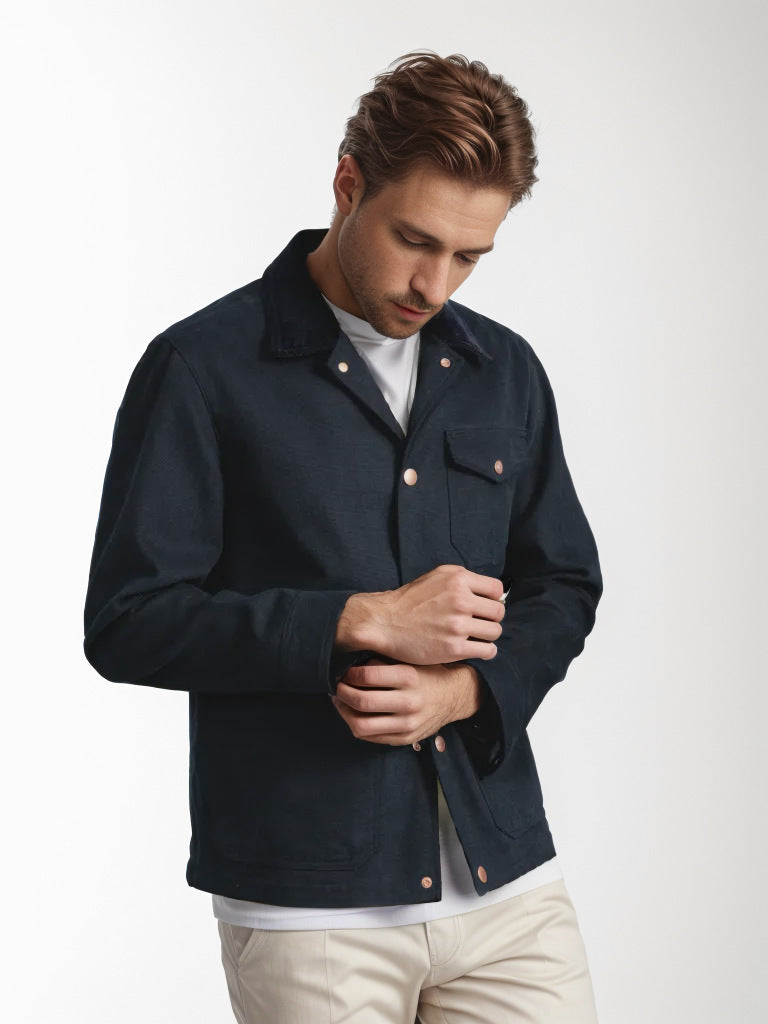 Herren zeitlose Jacke mit strukturiertem Design ModeGeist