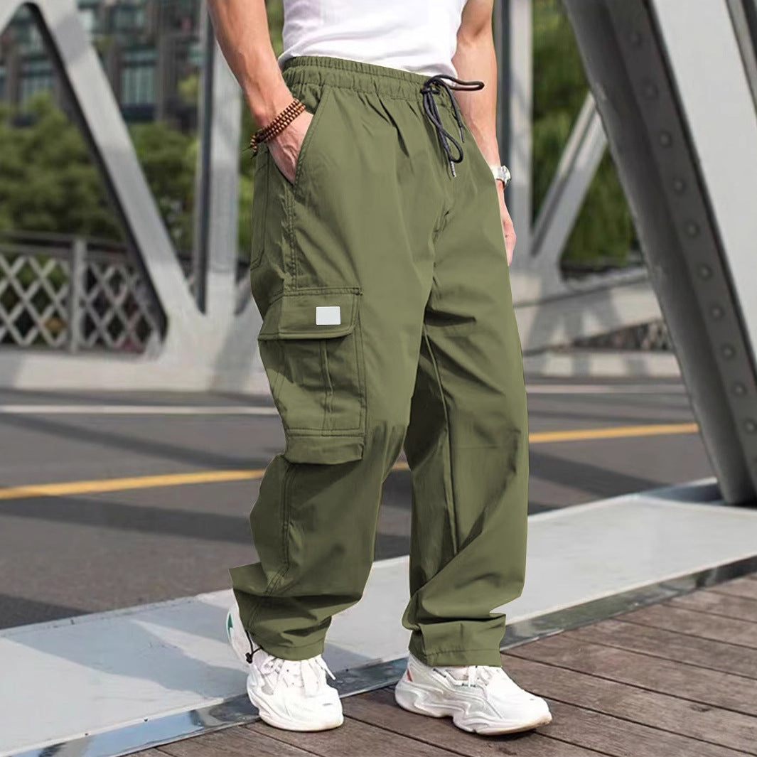 Herren lässige Cargo-Hose mit elastischem Bund und multifunktionalen Taschen ModeGeist