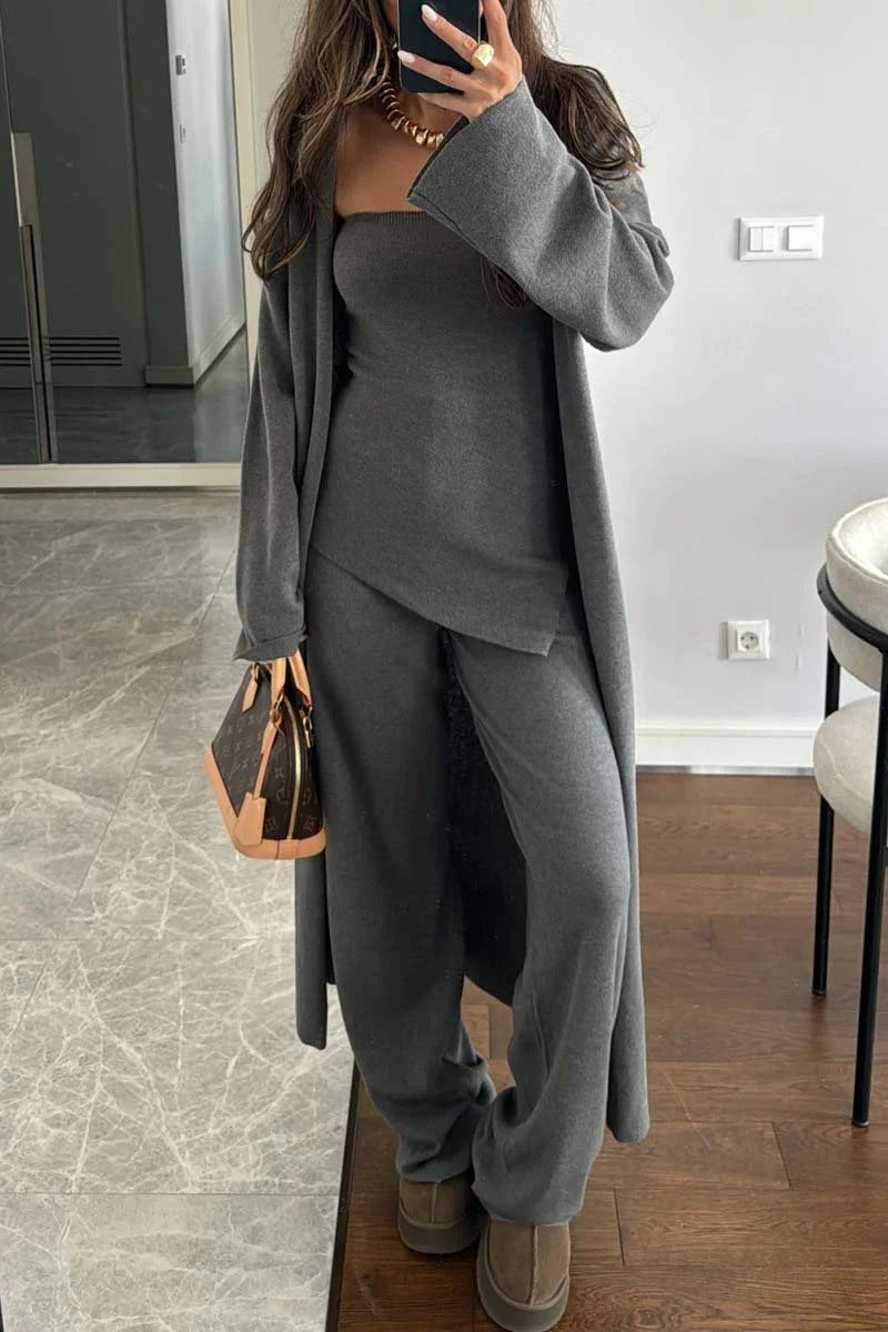 Damen Bequemes Strickanzug Set ModeGeist