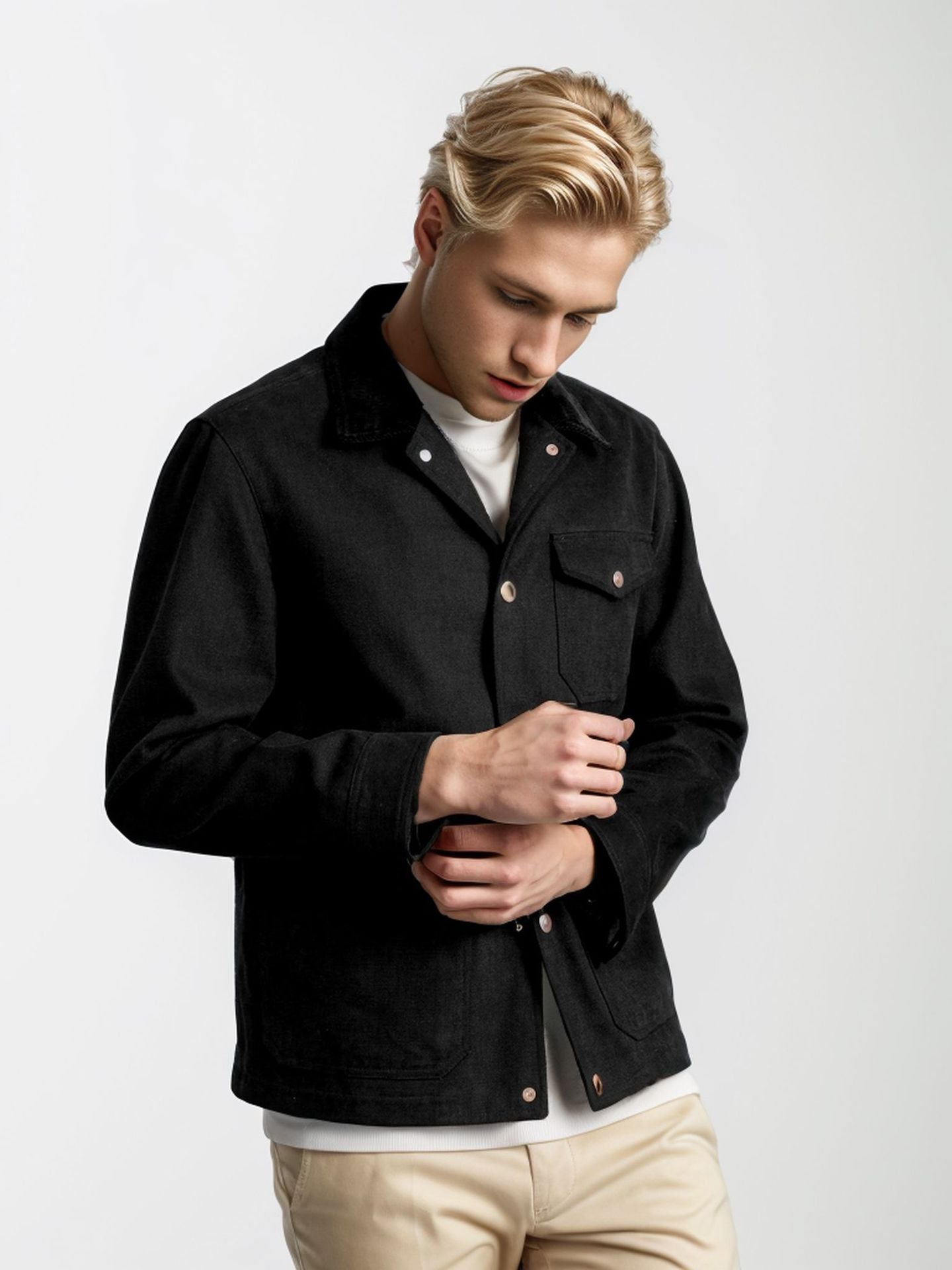 Herren zeitlose Jacke mit strukturiertem Design ModeGeist