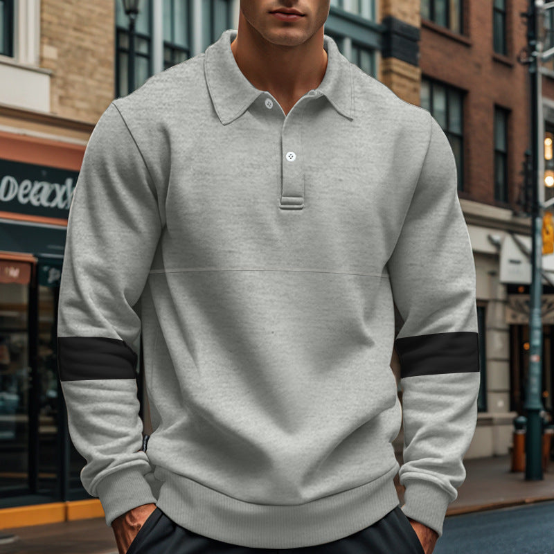 Herren sportlicher Pullover mit modischen Kontraststreifen ModeGeist