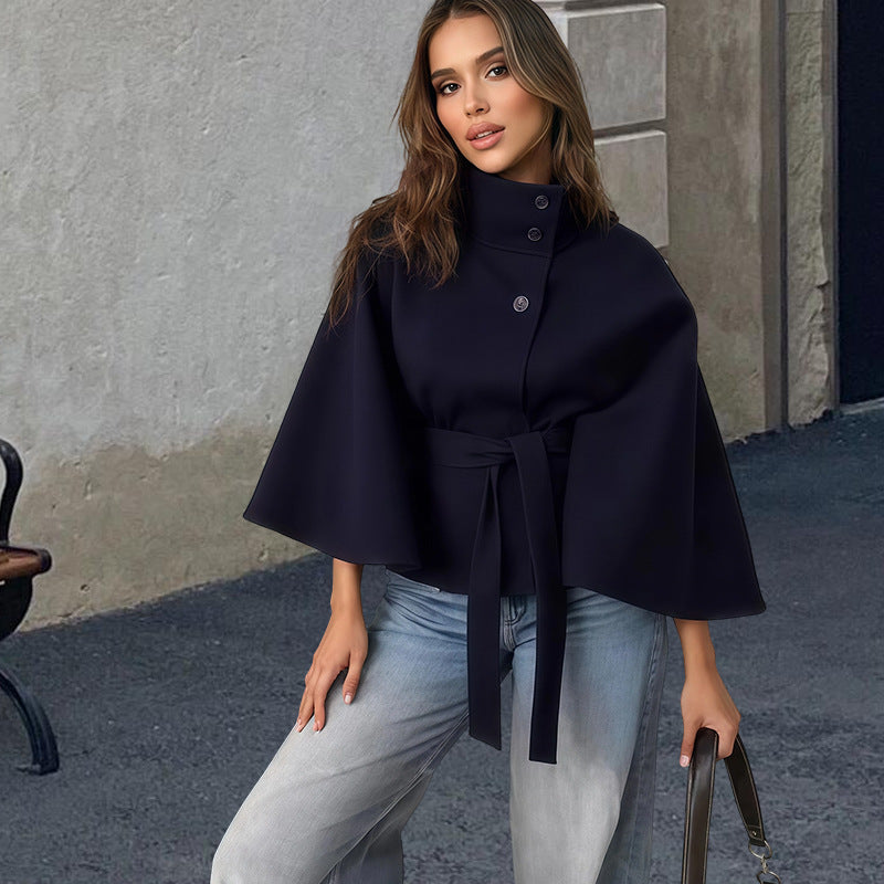 Damen elegante und vielseitige Cape-Jacke ModeGeist