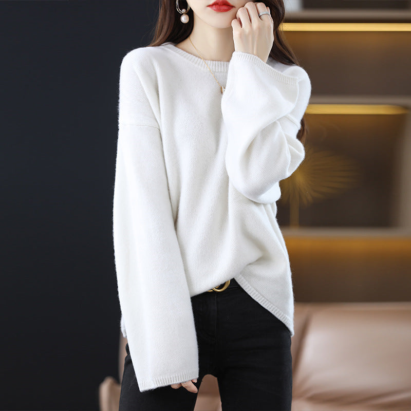 Damen Oversized Strickpullover mit weitem Schnitt und langen Ärmeln ModeGeist