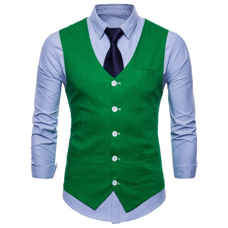 Herren elegante Anzugweste mit praktischen Taschen und detailliertem Design ModeGeist