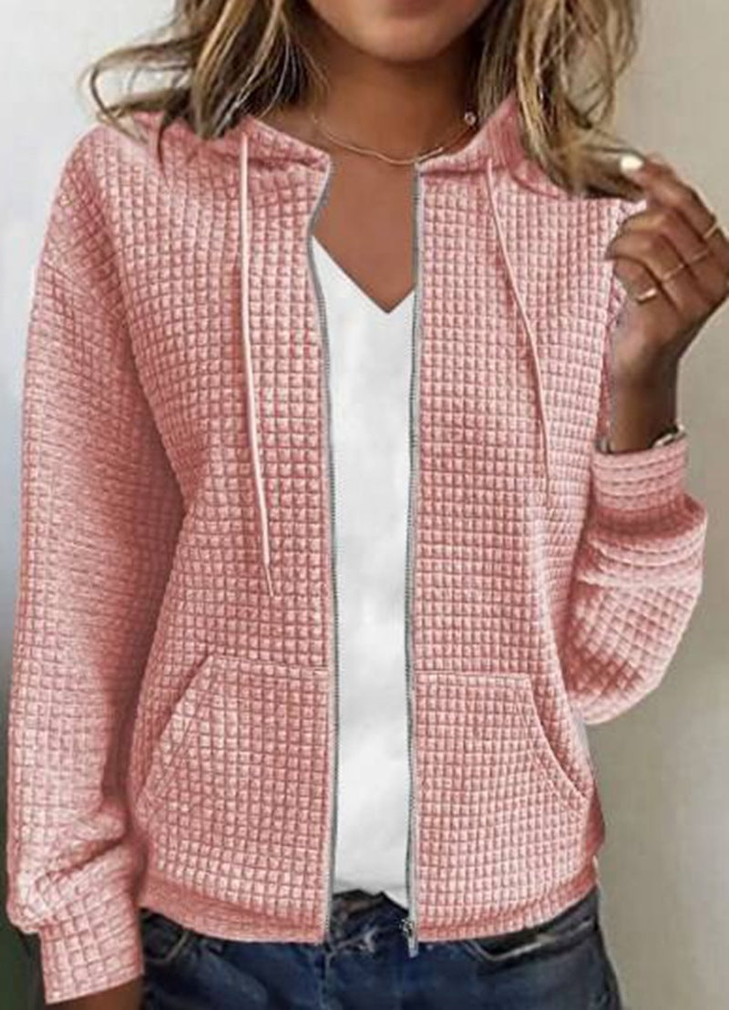 ModeGeist | Lässige Jacke mit Tasche in Uni-Farbe