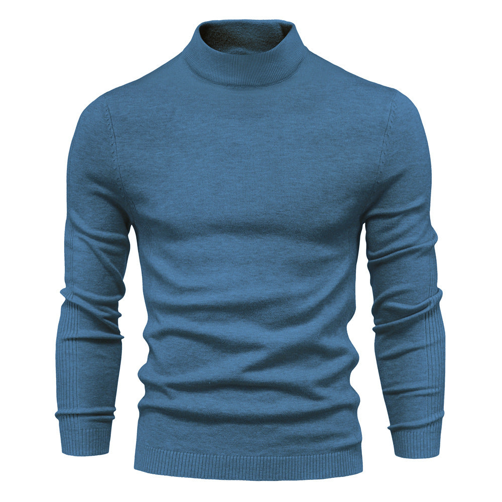 Herren komfortabler Rollkragenpullover aus weichem Strick ModeGeist