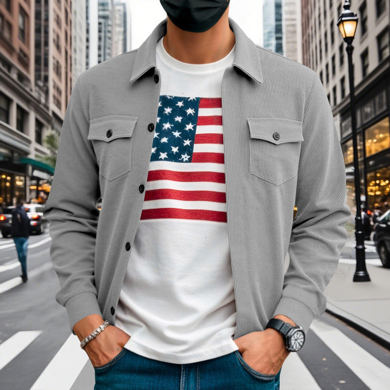 Herren lässige Hemdjacke im strukturierten Design ModeGeist