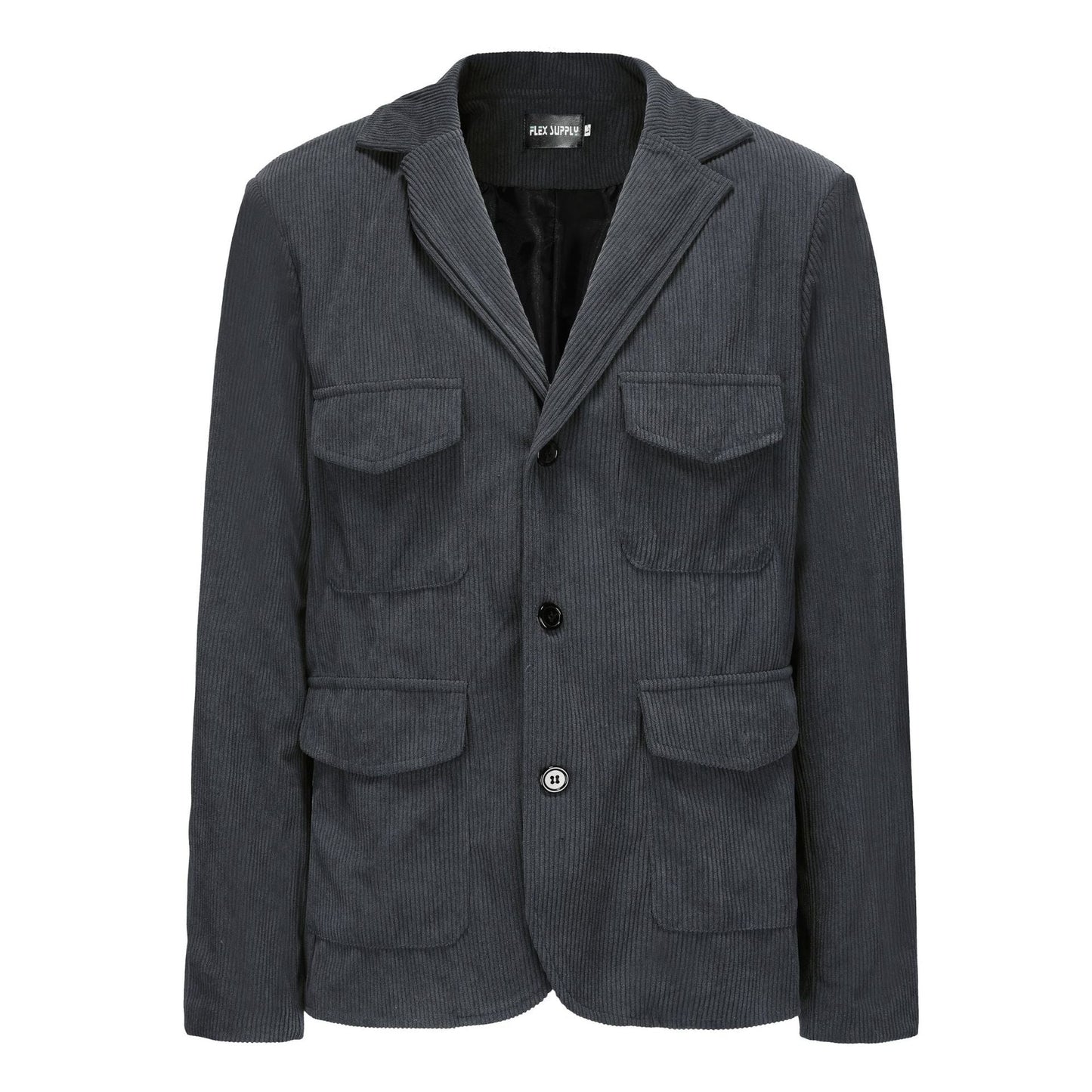 Damen lässige Cordjacke mit aufgesetzten Taschen ModeGeist