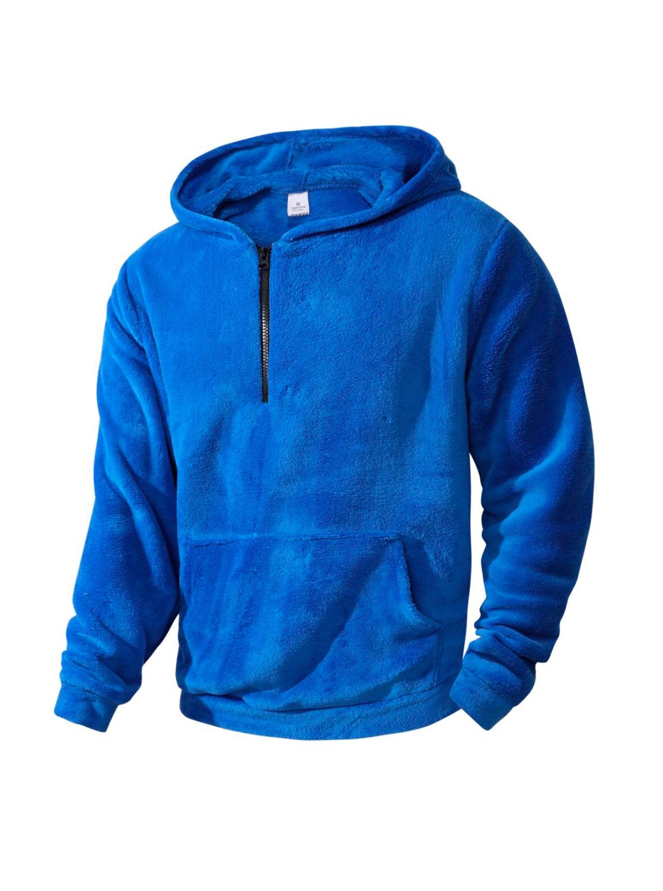 Herren Fleece-Hoodie mit innovativem halblangem Reißverschluss ModeGeist