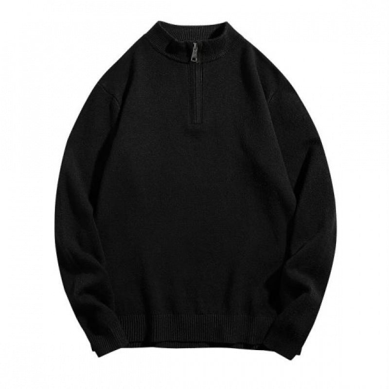 Herren gemütlicher Rollkragenpullover mit Reißverschluss ModeGeist