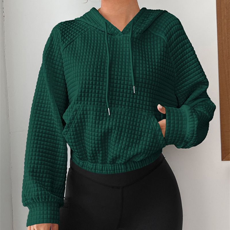 Damen modischer cropped Hoodie mit strukturierter Oberfläche ModeGeist