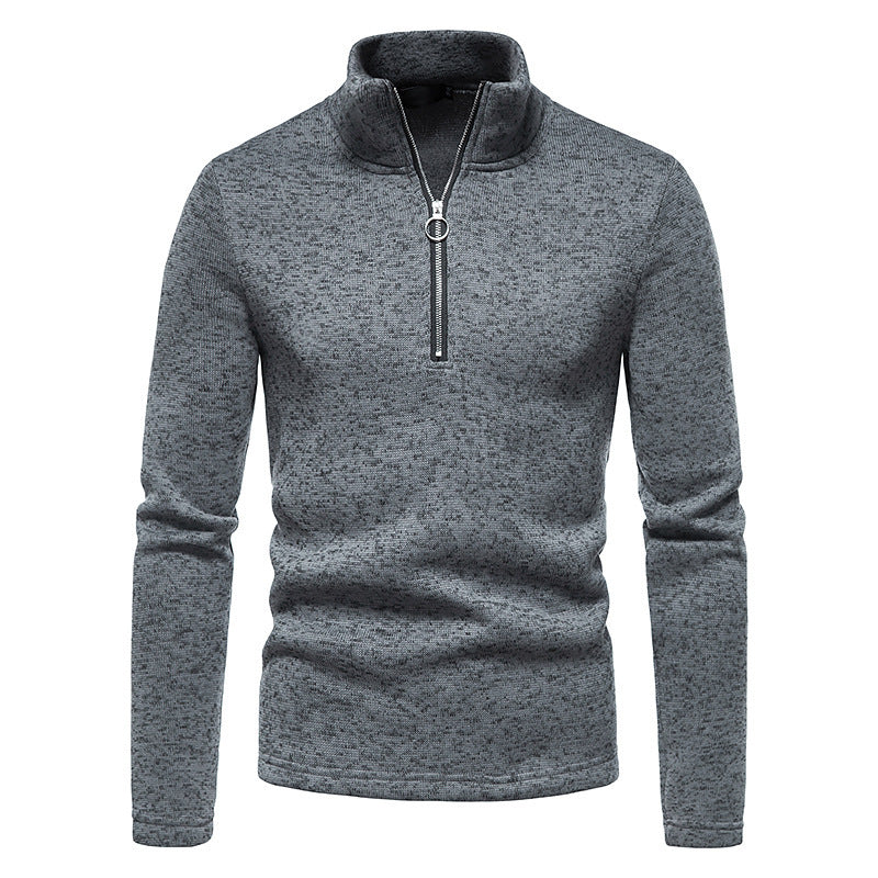 Herren sportlicher Pullover mit hohem Kragen und innovativem Reißverschluss ModeGeist