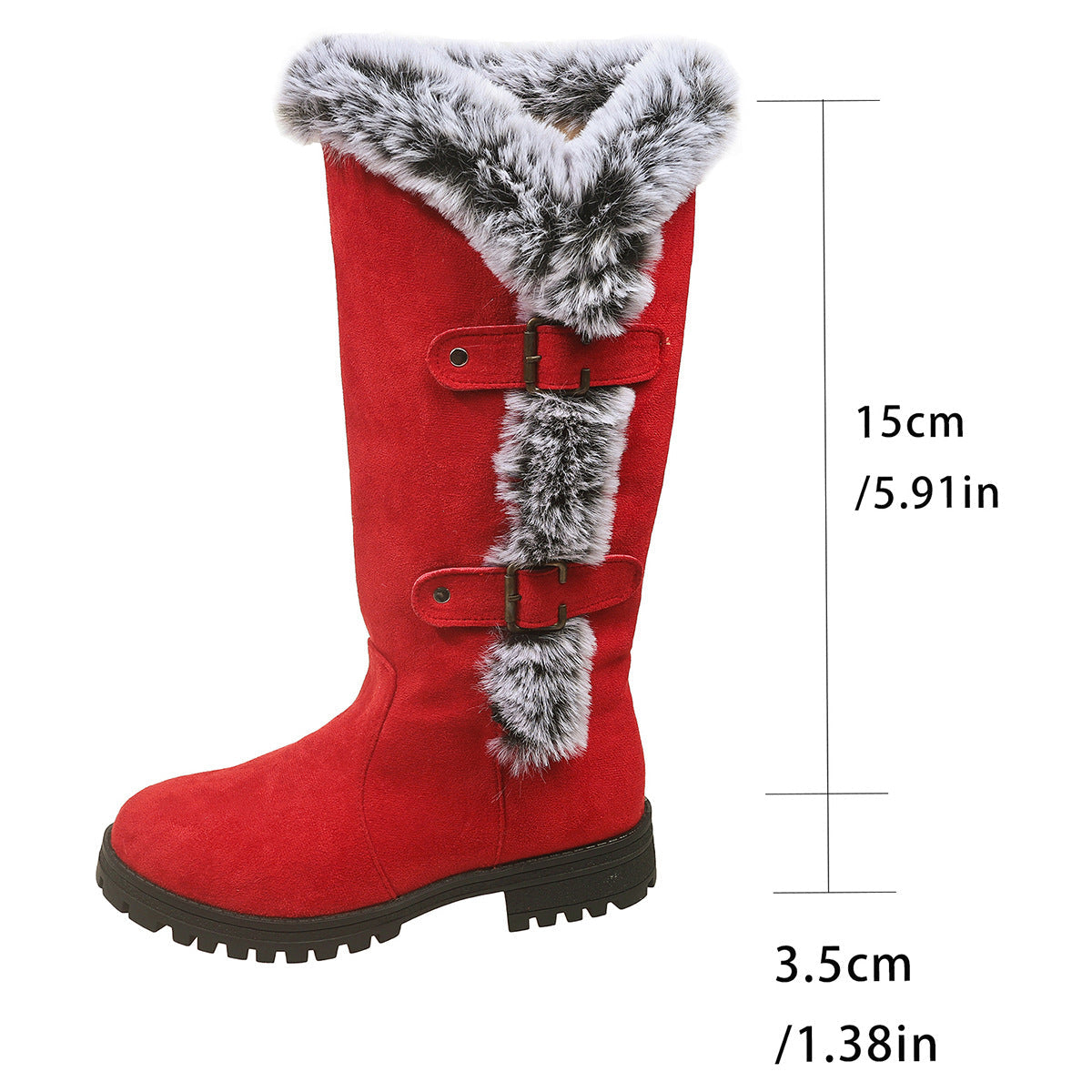 Damen Winterstiefel mit kuscheligem Kunstfellkragen und rutschfester Sohle ModeGeist