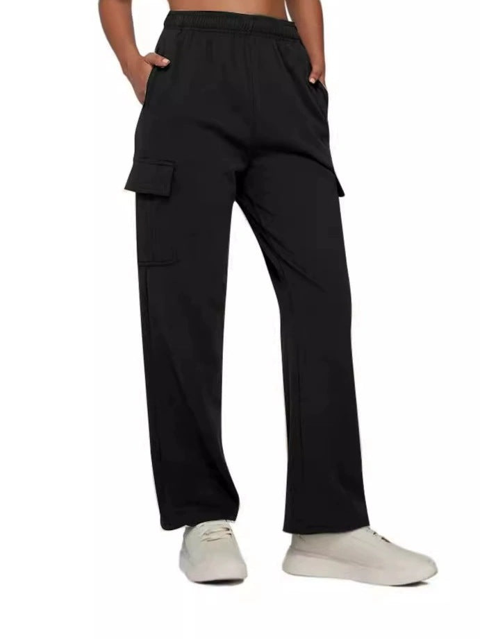 Damen Cargo-Hose mit weitem Bein und praktischen Seitentaschen ModeGeist