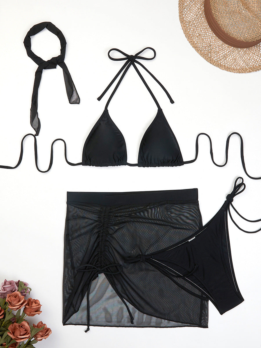 Bikini Dreieck Damen Set mit Mesh Overlay MODEGEIST