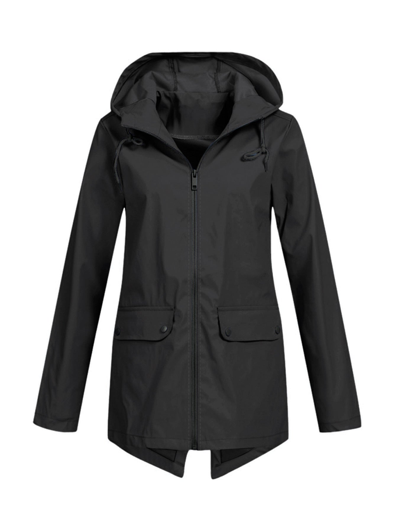 Damen wasserabweisende Übergangsjacke mit verstellbarer Kapuze und praktischen Taschen ModeGeist