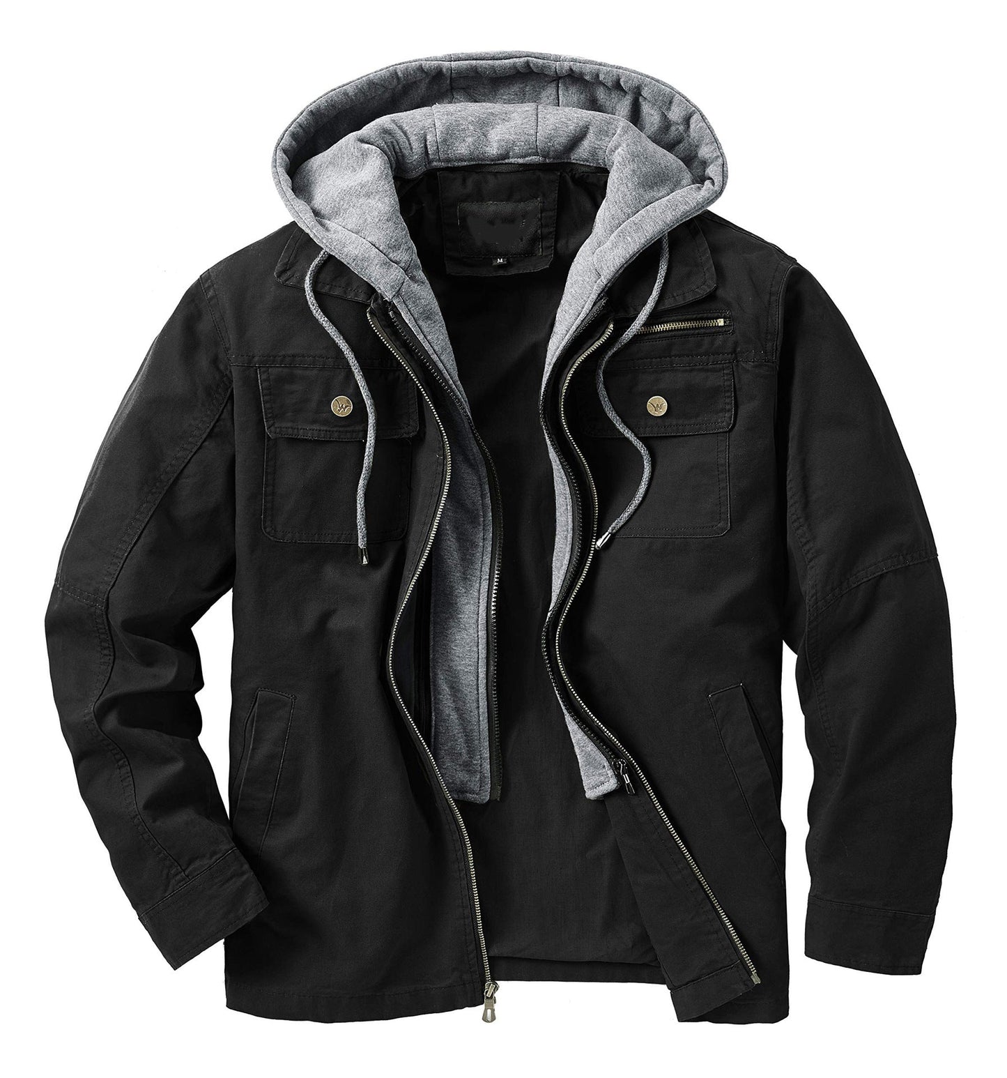 Herren vielseitige Übergangsjacke mit integrierter Kapuze und praktischen Taschen ModeGeist