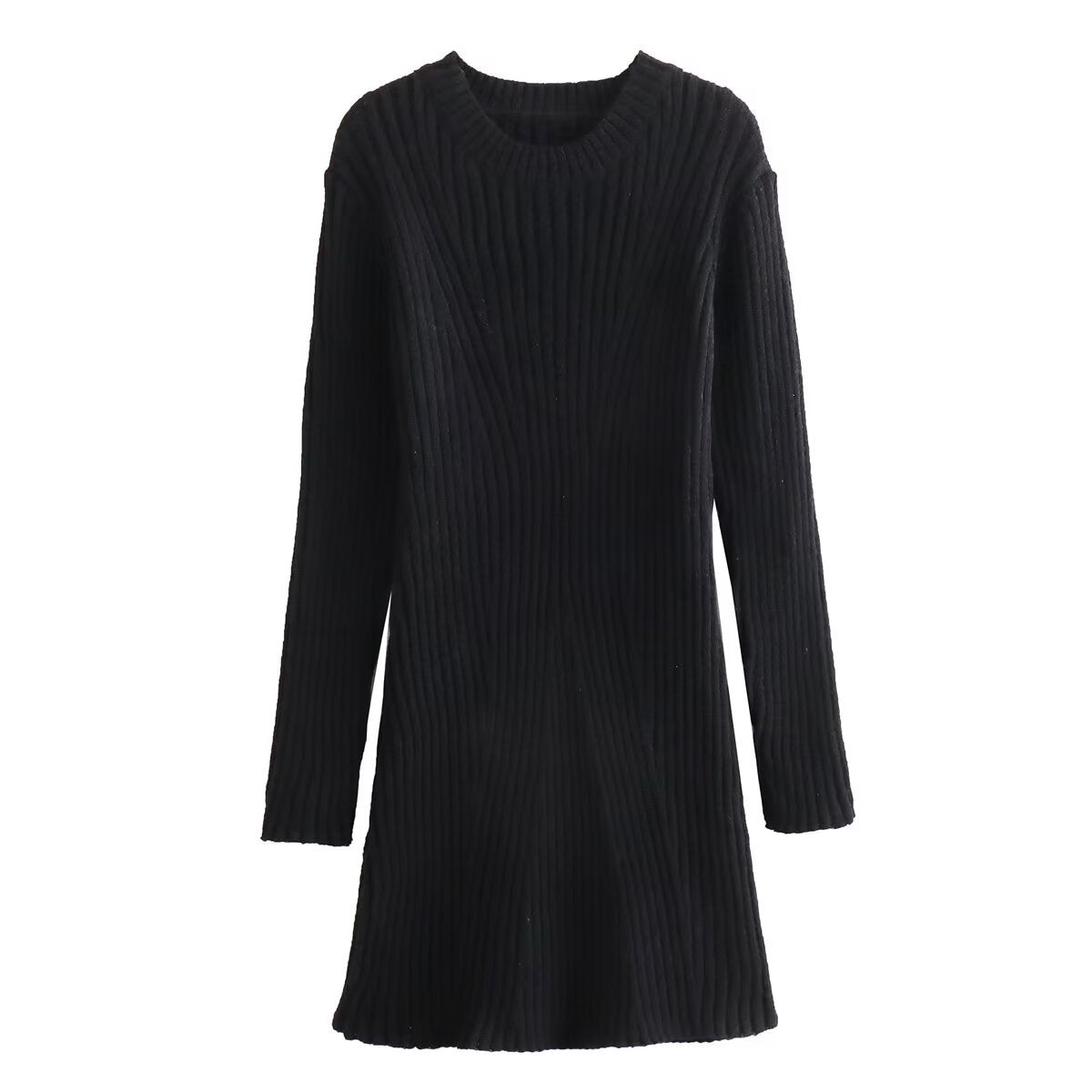 Damen Strickkleid mit modernem Rippendesign ModeGeist