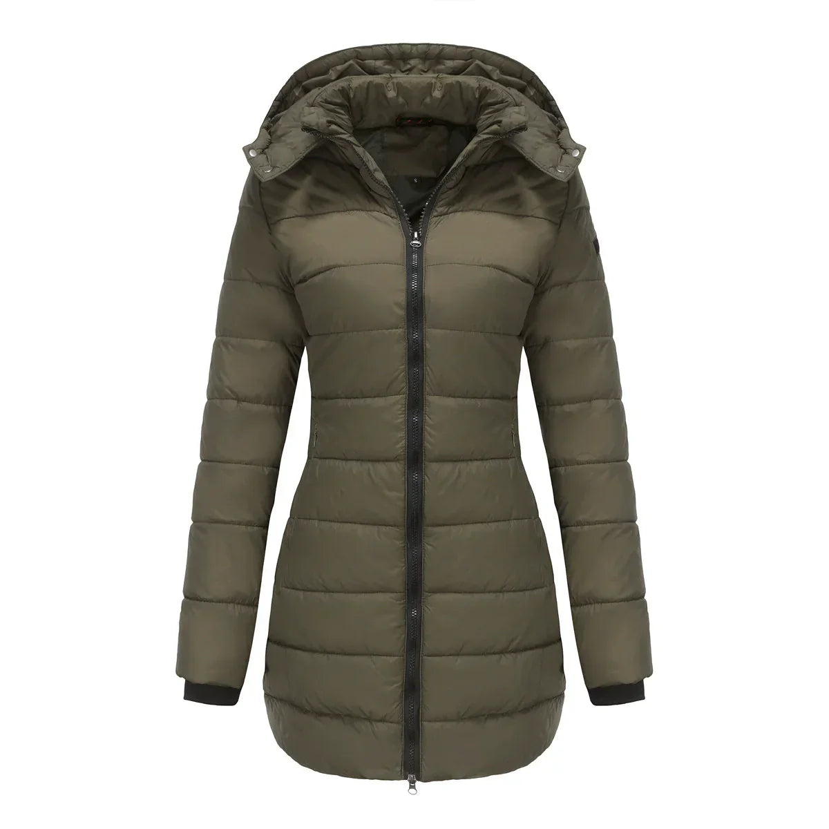 ModeGeist | Pufferjacke - Gefüttert - Abnehmbare Kapuze - Gerippte Bündchen - Mittellange Passform