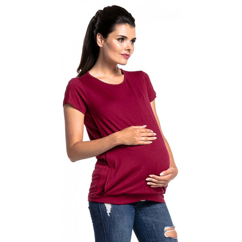 Damen Umstandsshirt mit praktischem Wickelschnitt ModeGeist