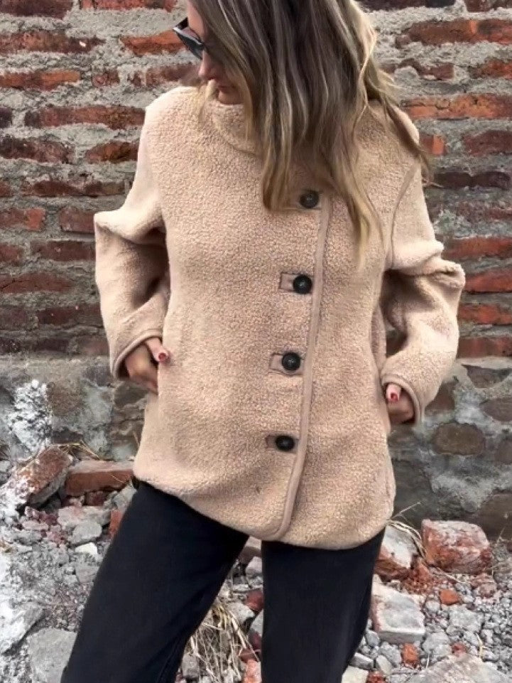 Damen lockere Fleecejacke ModeGeist