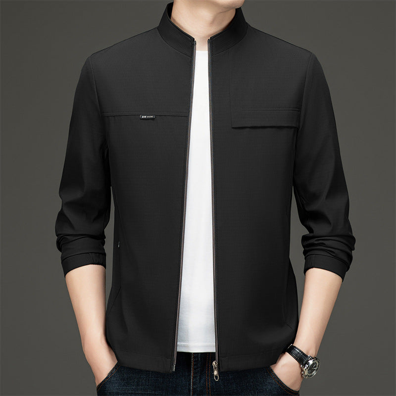 Herren elegante und sportliche Übergangsjacke mit Stehkragen ModeGeist