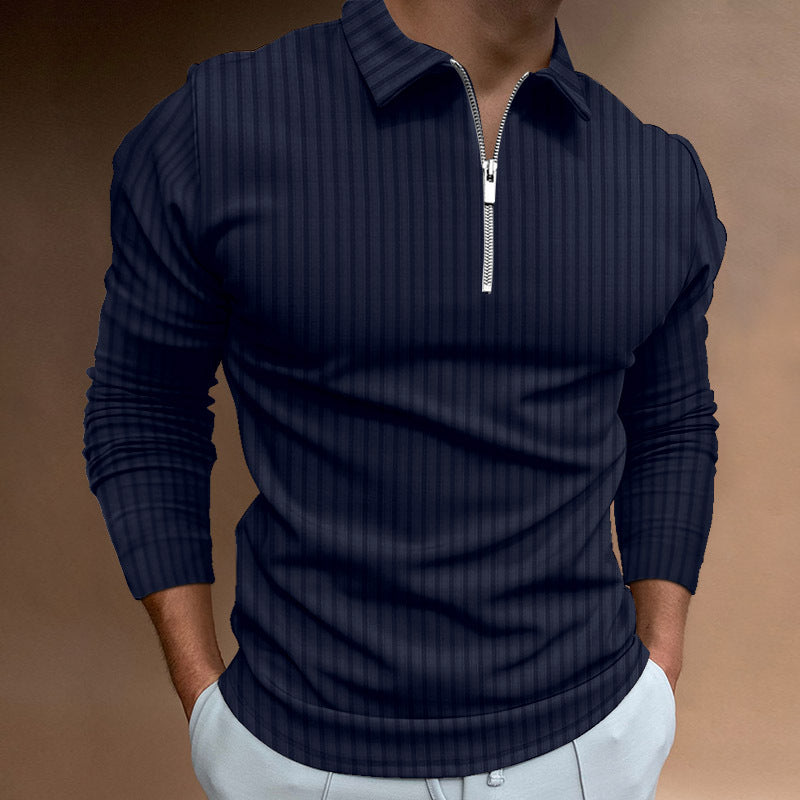 Herren modischer Poloshirt mit Reißverschluss ModeGeist