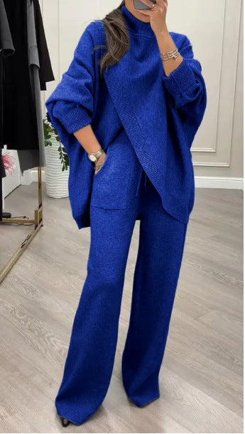 Damen Lässiger Strickanzug mit weitem Schnitt ModeGeist